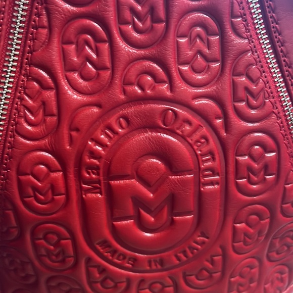 Beautiful red Leather Bag Made in Italy - Picture 11 of 11